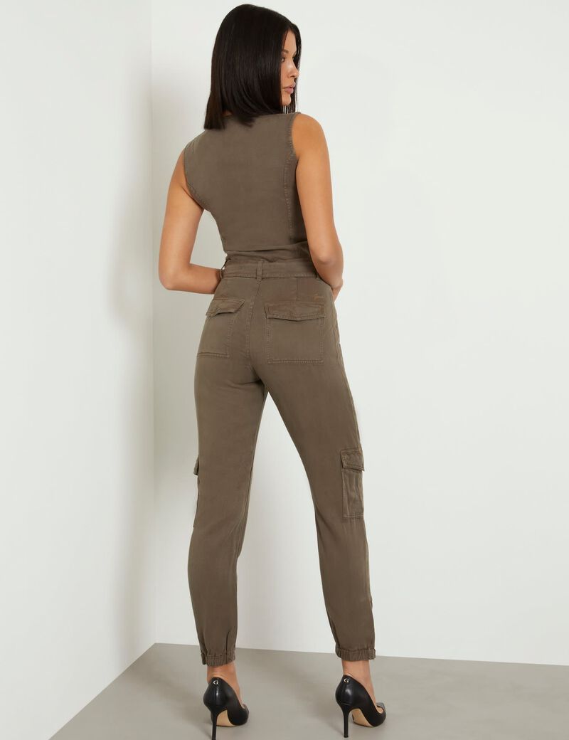 Belted skinny jumpsuit