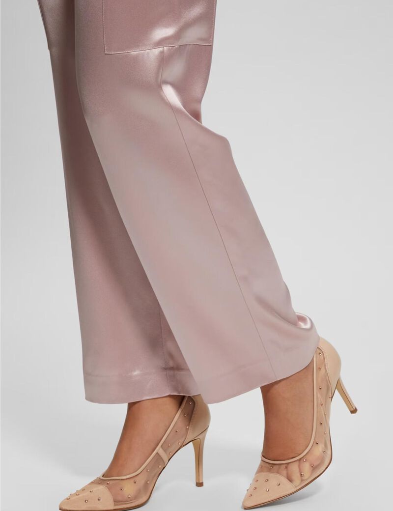 Serry transparent fabric heels