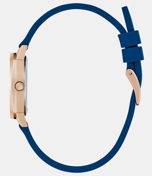 Ladies Blue Rose Gold Tone Analog Watch