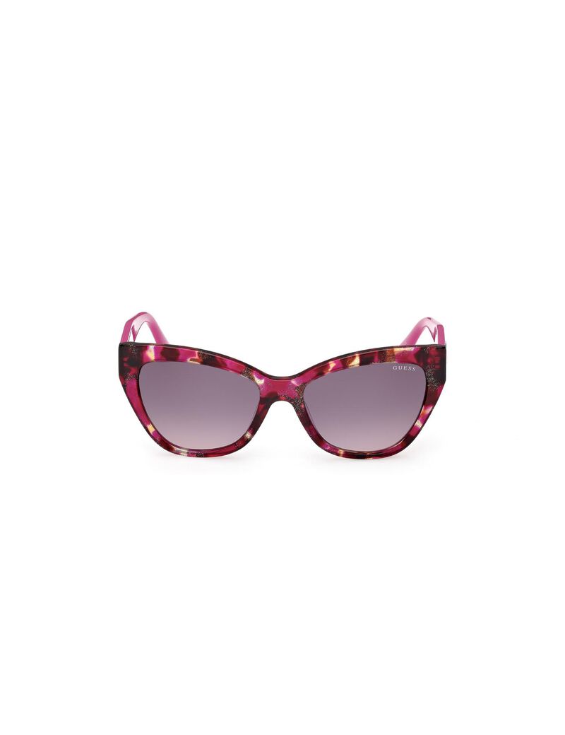 Shop GUESS Square purple gradient smoke sunglasses, Purple GUESS EGY