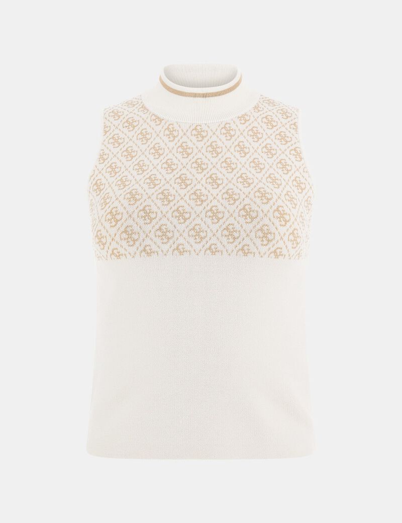 Sleeveless 4G sweater top