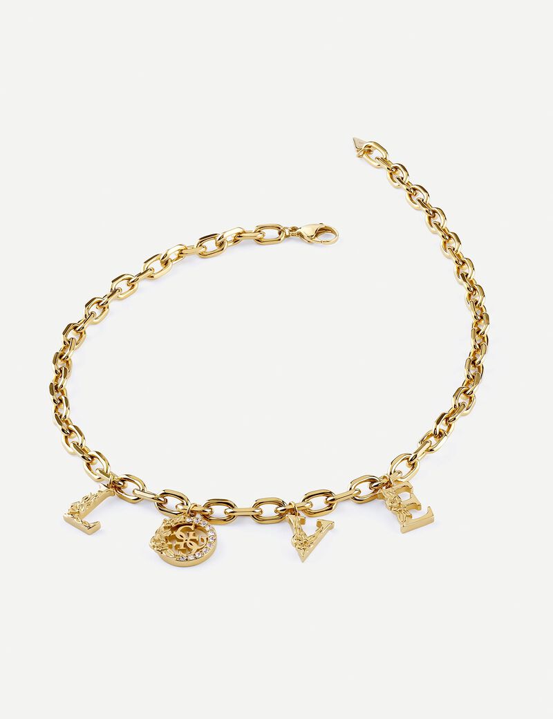 guess 18   love   flowers necklace