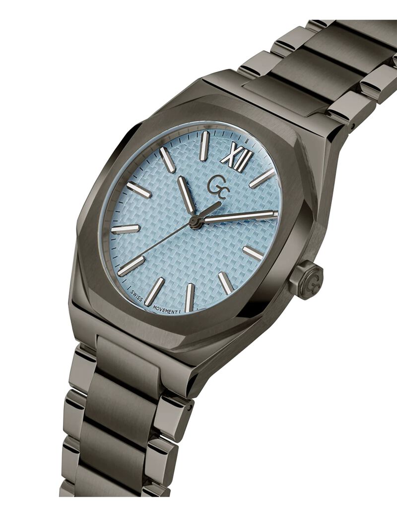 GW COUSSIN SLEEK BLK CS BLU DL 42MM QTZ BLK SS BRCT FW23
