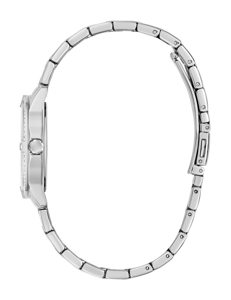 Ladies Silver Tone Round Analog Watch