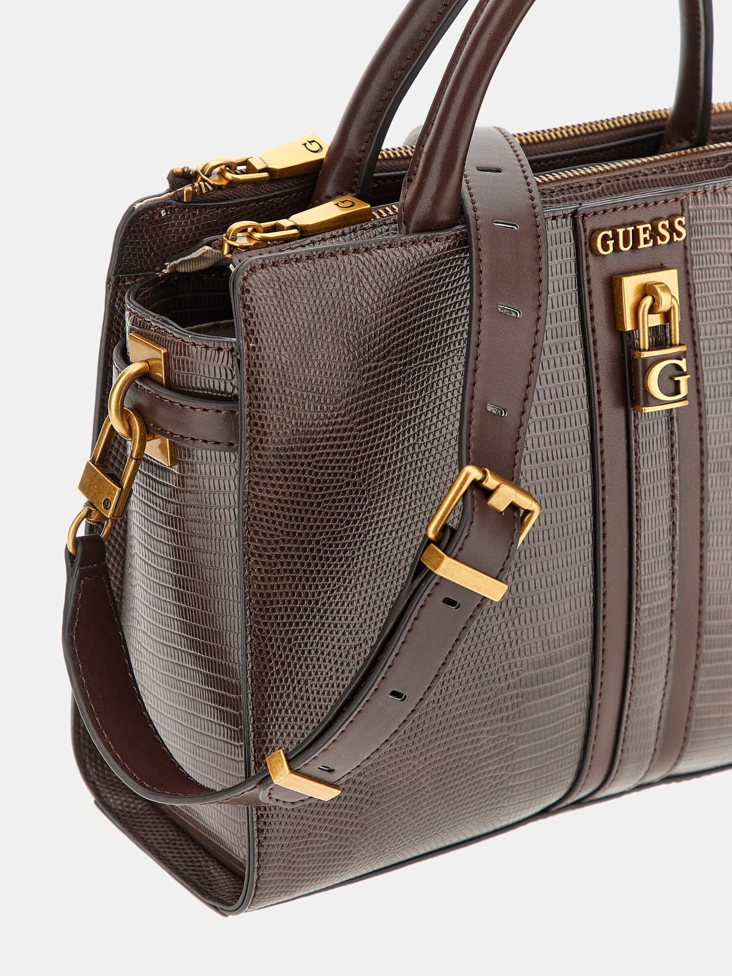 Shop GUESS Online Ginevra python print handbag