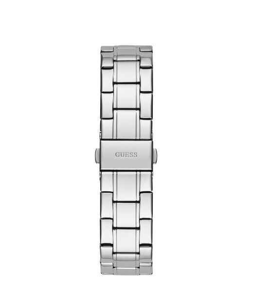 Silver Crystal Analog Watch