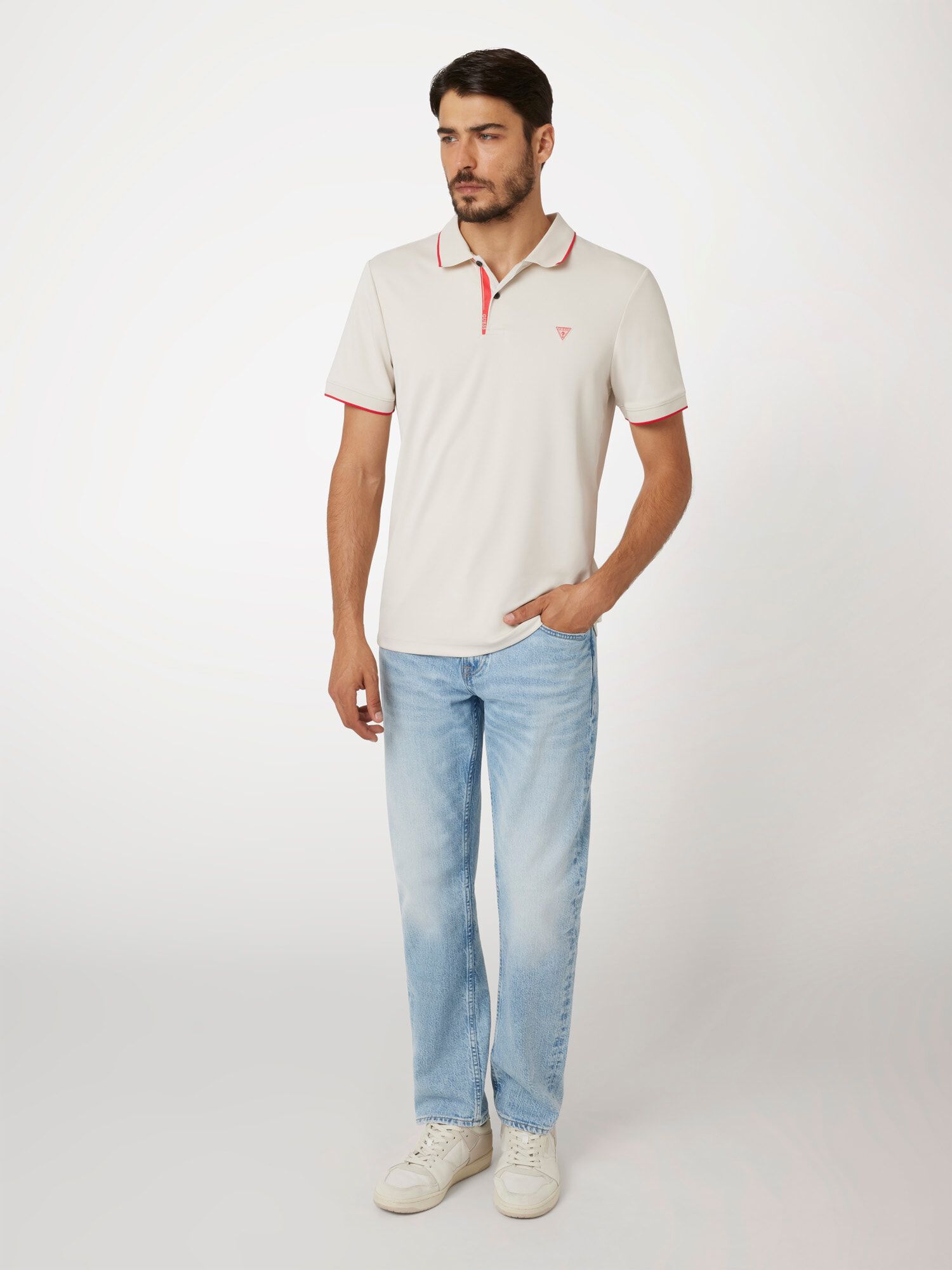 Shop GUESS Online Stretch polo shirt