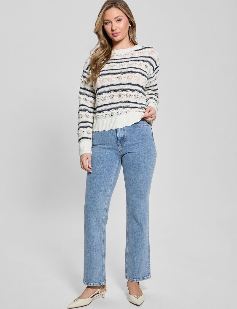 Openwork knit sweater