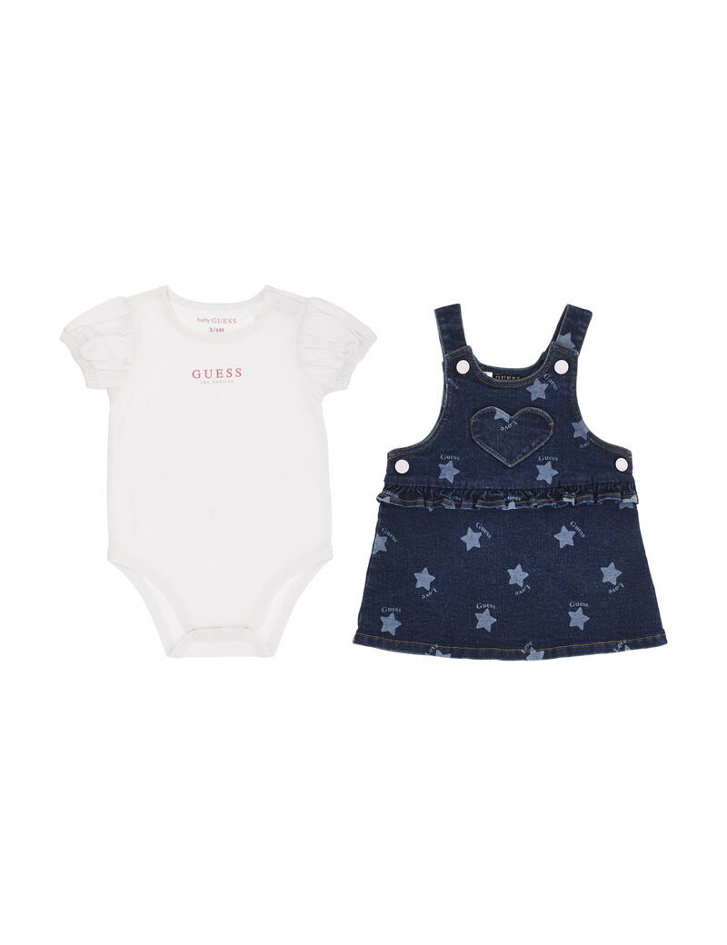 Star salopette sleeveless dress