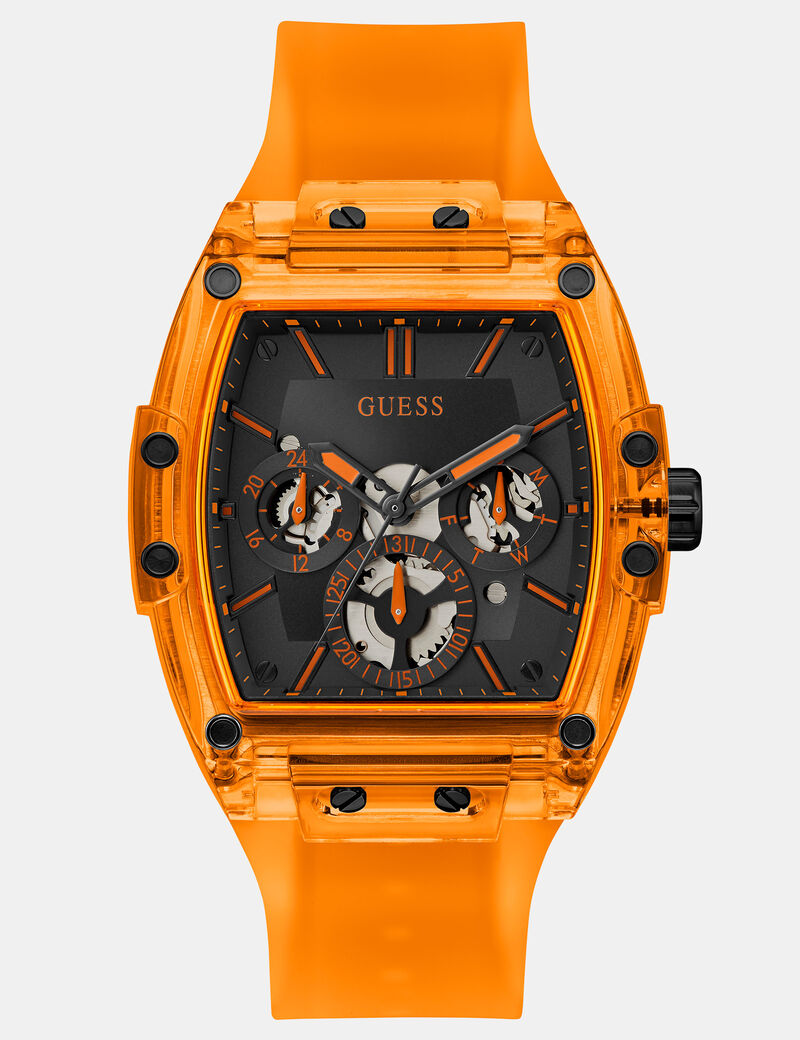 Shop GUESS Silicone multi-function watch, Orange | GUESS EGY