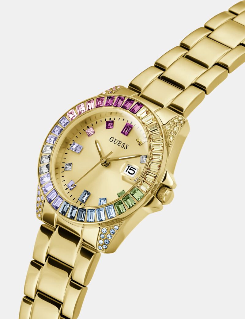 Crystal watch with date function