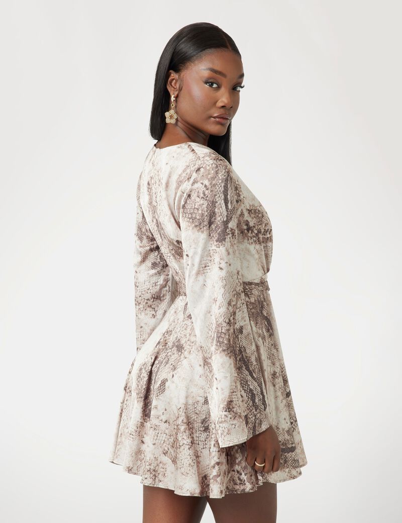 Animalier print mini dress