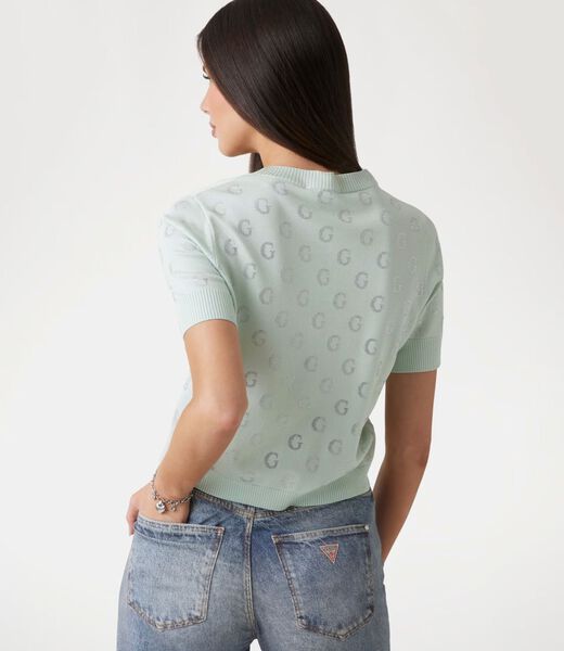 سترة قصيرة بشعار أحجار الراين