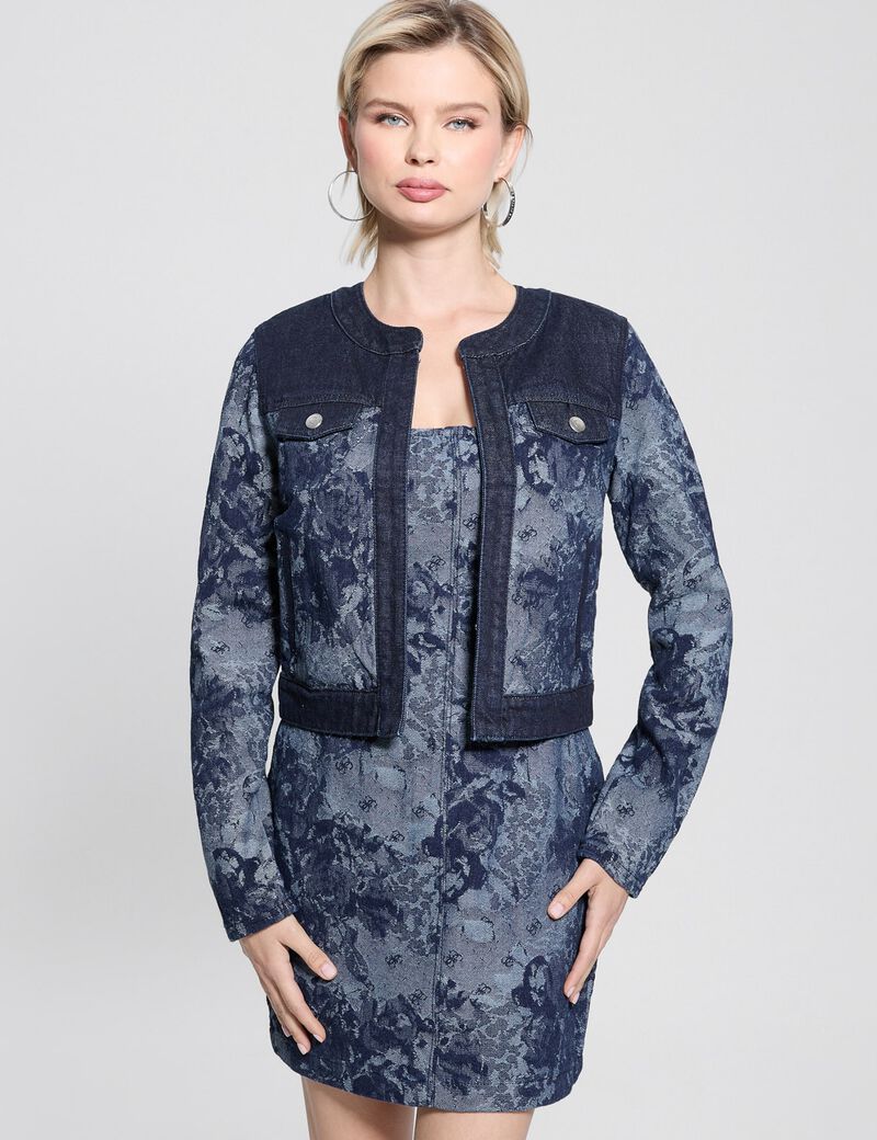 Jacquard denim jacket