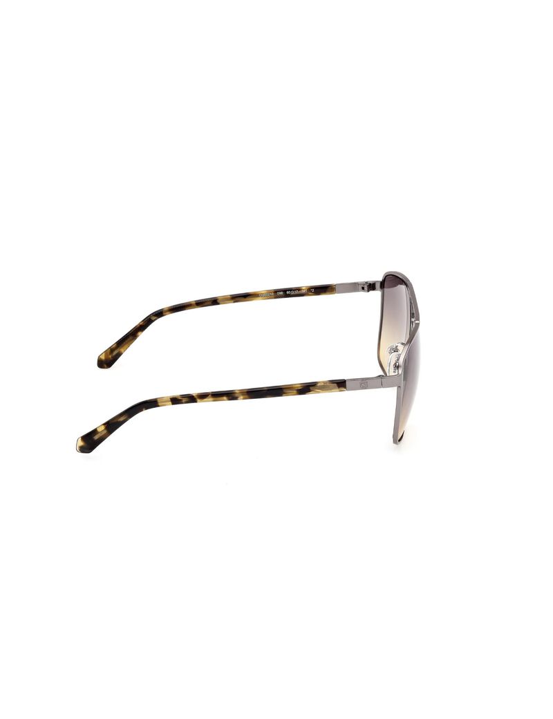 Square matte gunmetal gradient smoke sunglasses