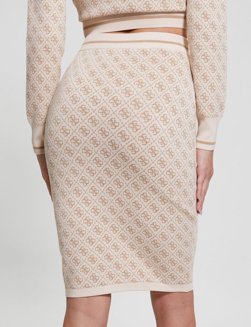 4G logo sweater midi skirt