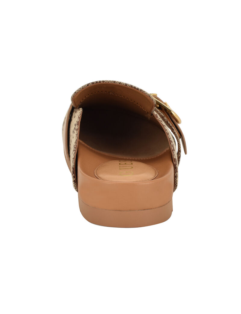 Galavanta Slip On Clog Mule with Buckle Detail