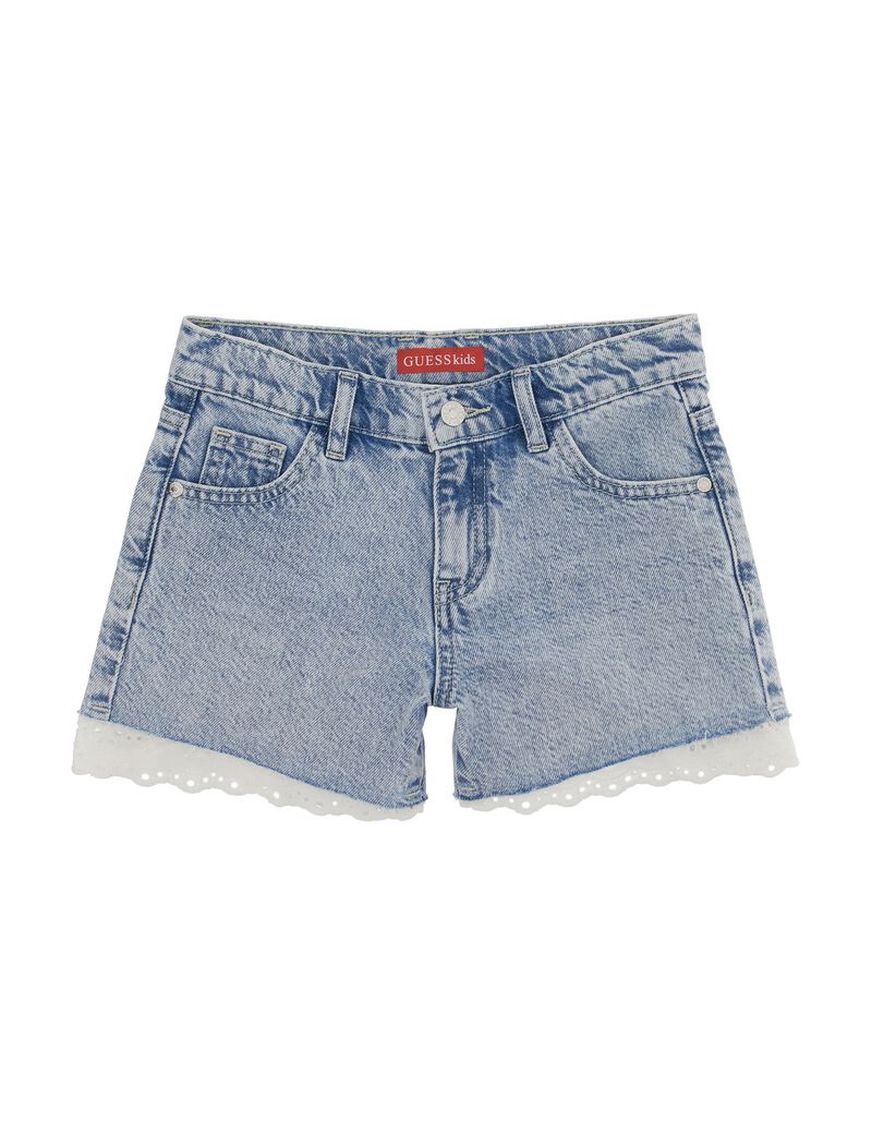 Denim rousches shorts
