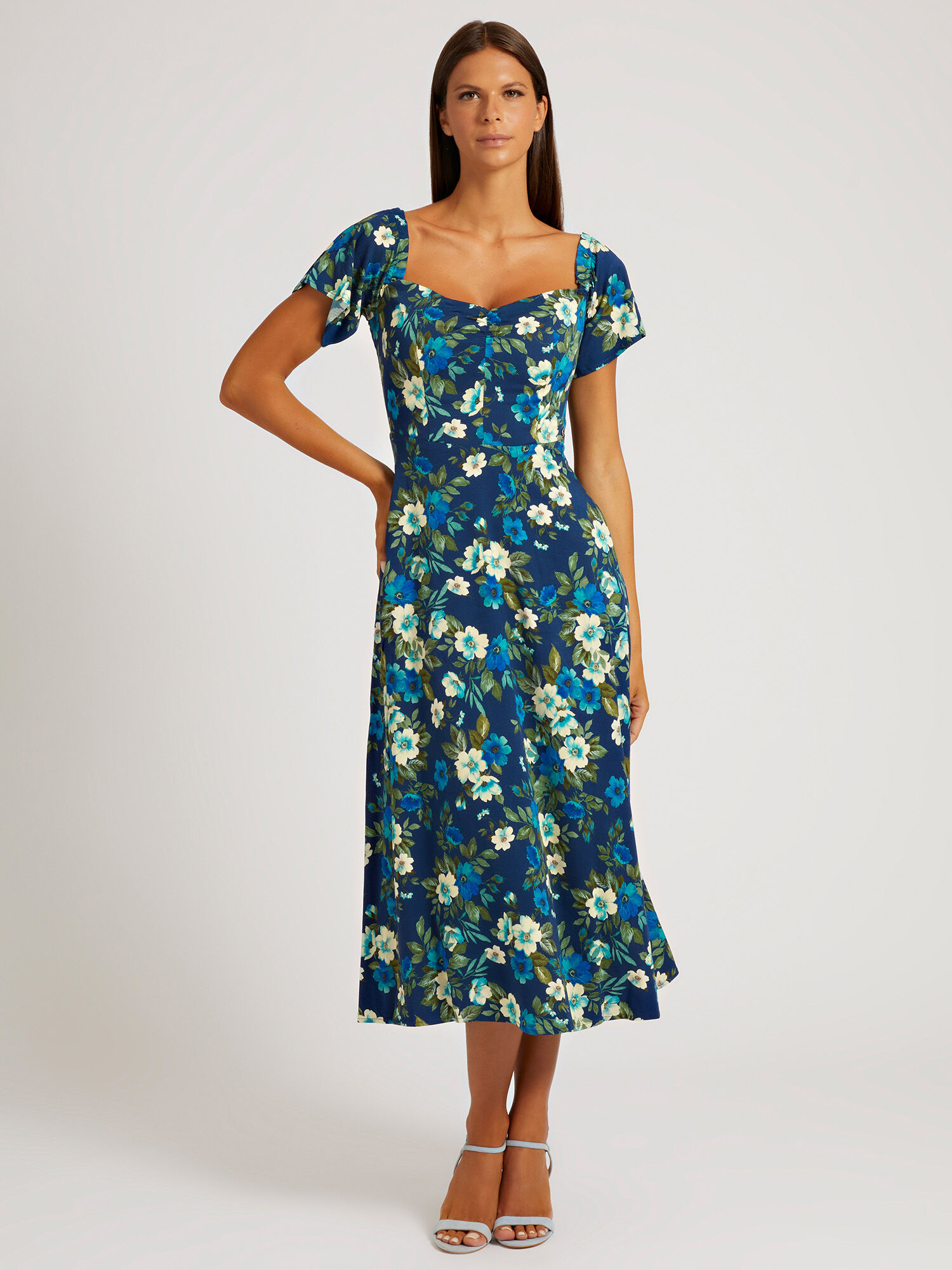 Guess blue floral store dress
