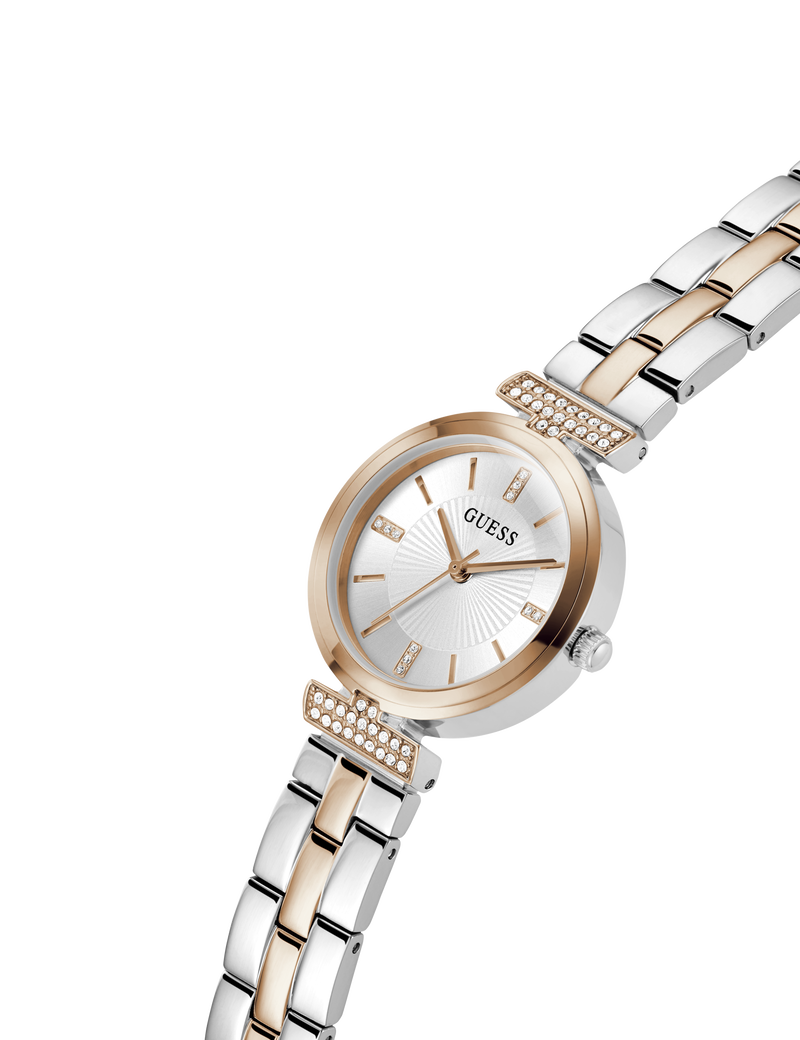 Ladies 2-Tone Rose Gold Tone Analog Watch