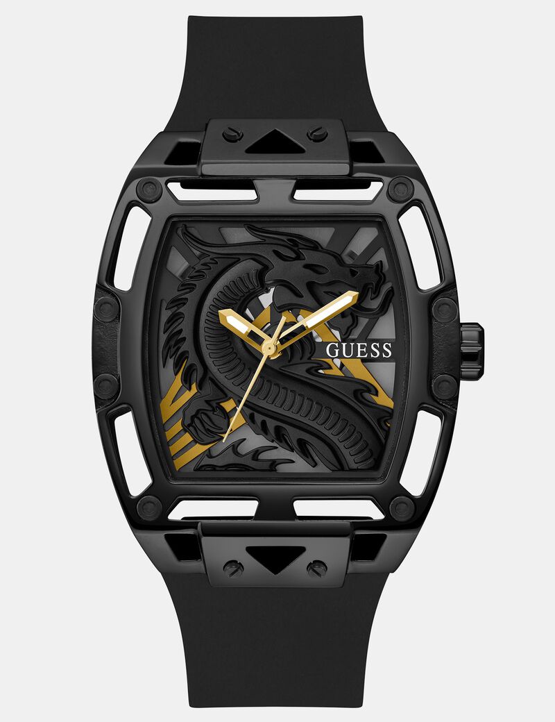 Analogue watch with dragon detail