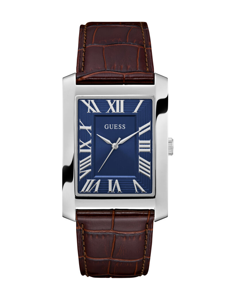 Mens Bronze/Brown/Rose Gold Tone Rectangle Analog Watch