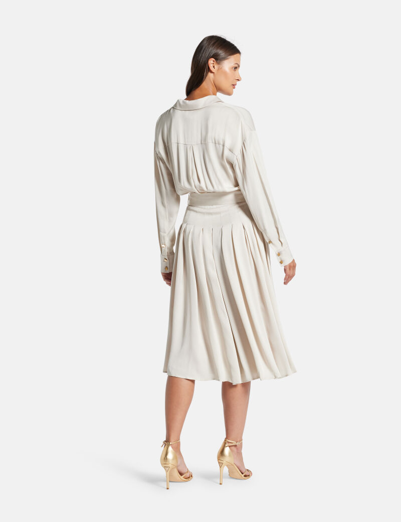 Marciano pleated long shirt dress