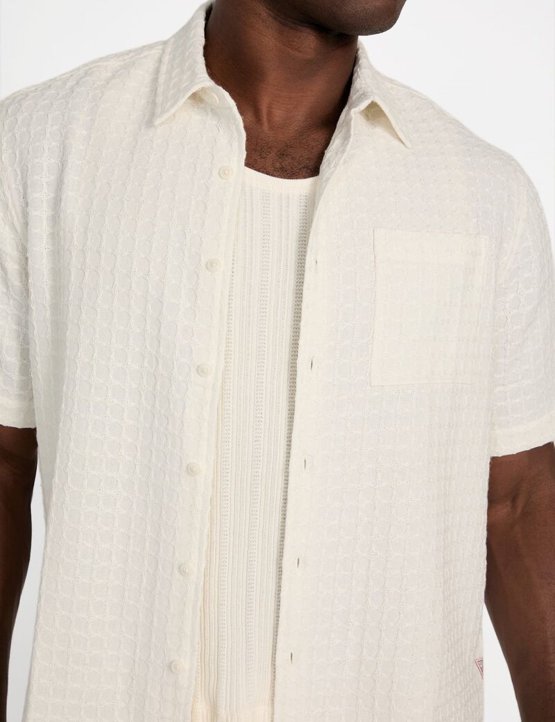 Checked texture shirt