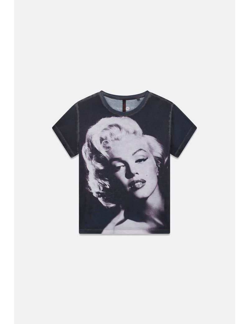 guess printed marilyn t shirt