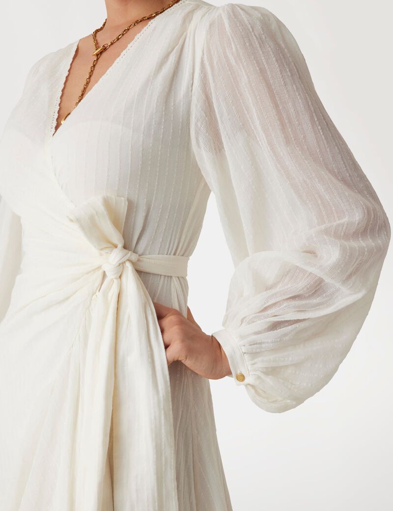 Marciano long fit-and-flare dress
