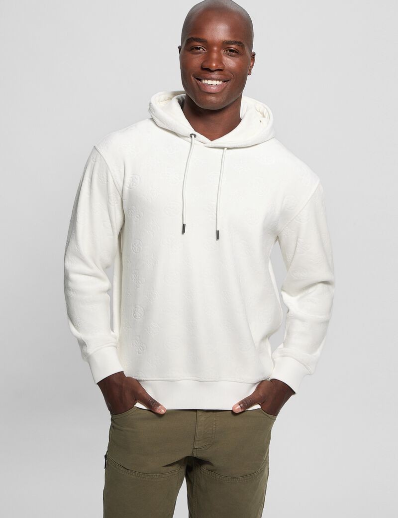 Embossed peony sweatshirt