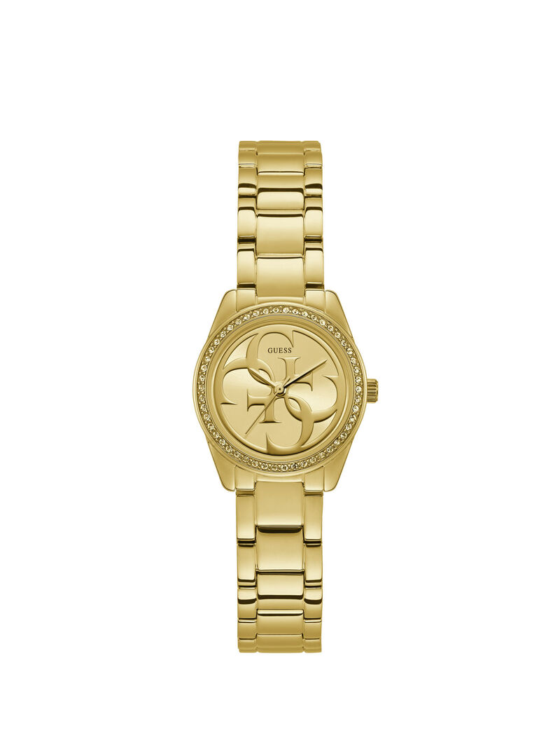 Gold Logo Analog Watch