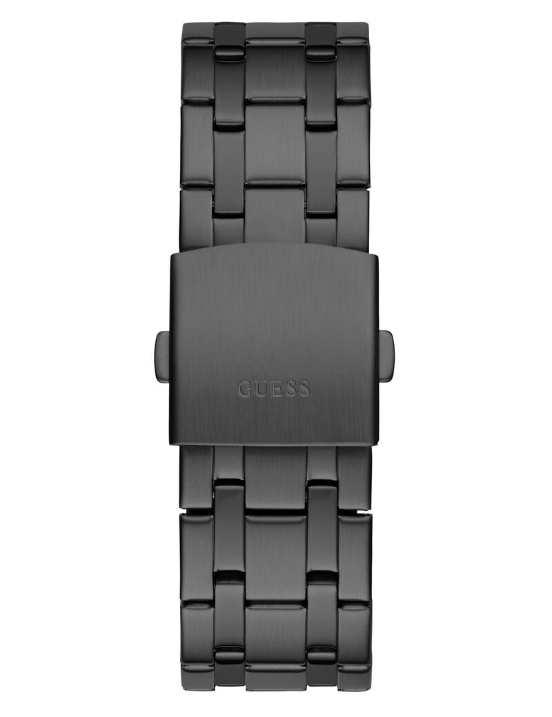 Black Quartz Analog Stainless Steel Watch