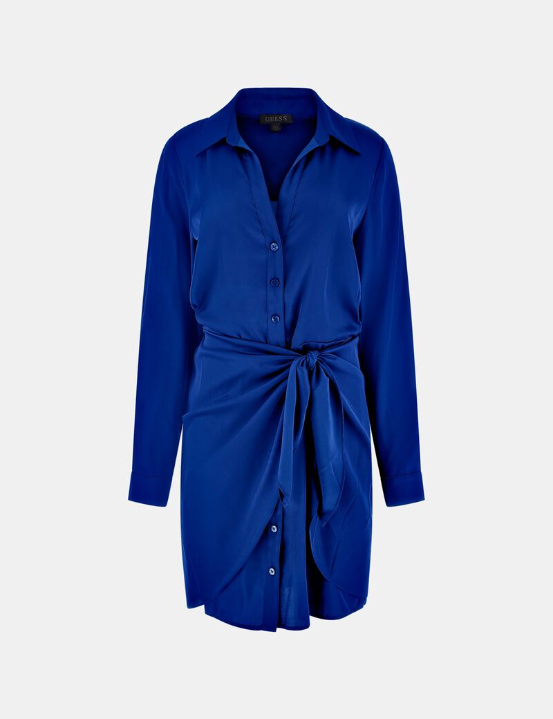 Satin chemisier dress