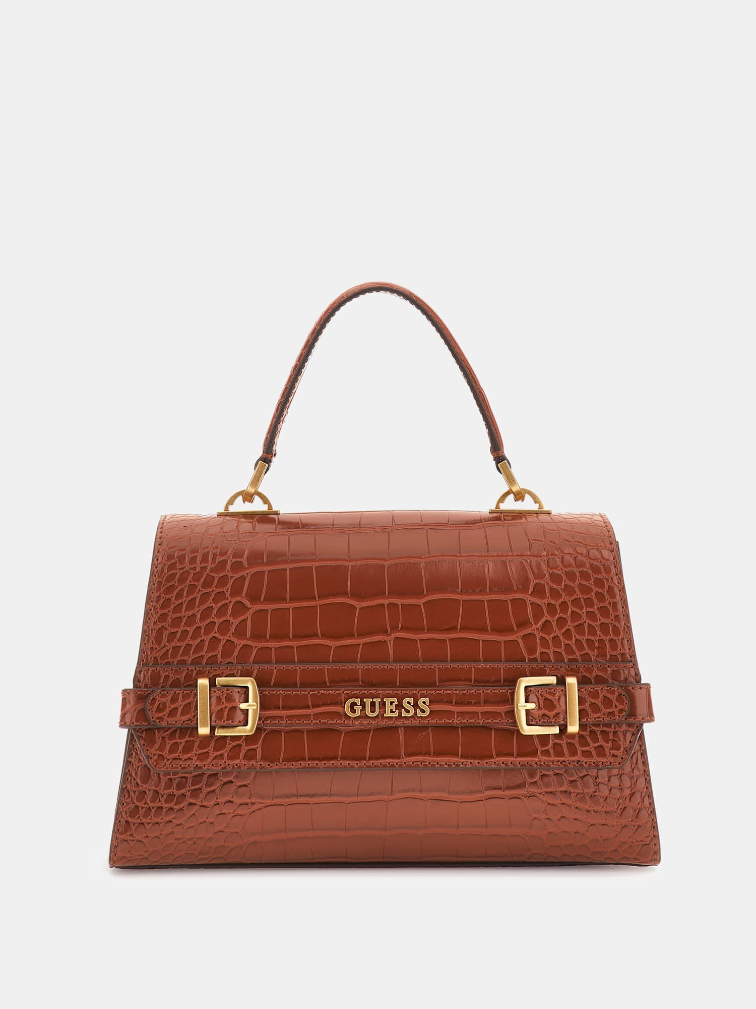 Shop GUESS Online Sestri croc print handbag