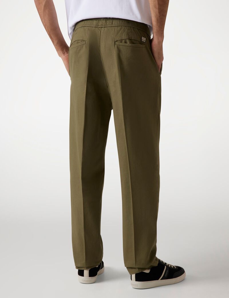 Stretch linen blend chinos