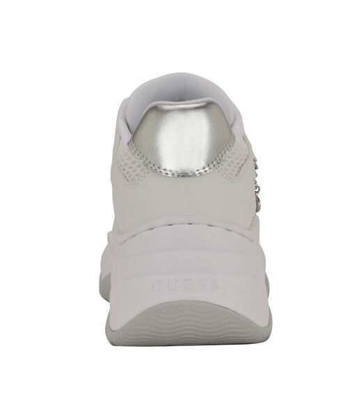 guess harpaa lace up chain link charm platform sneaker