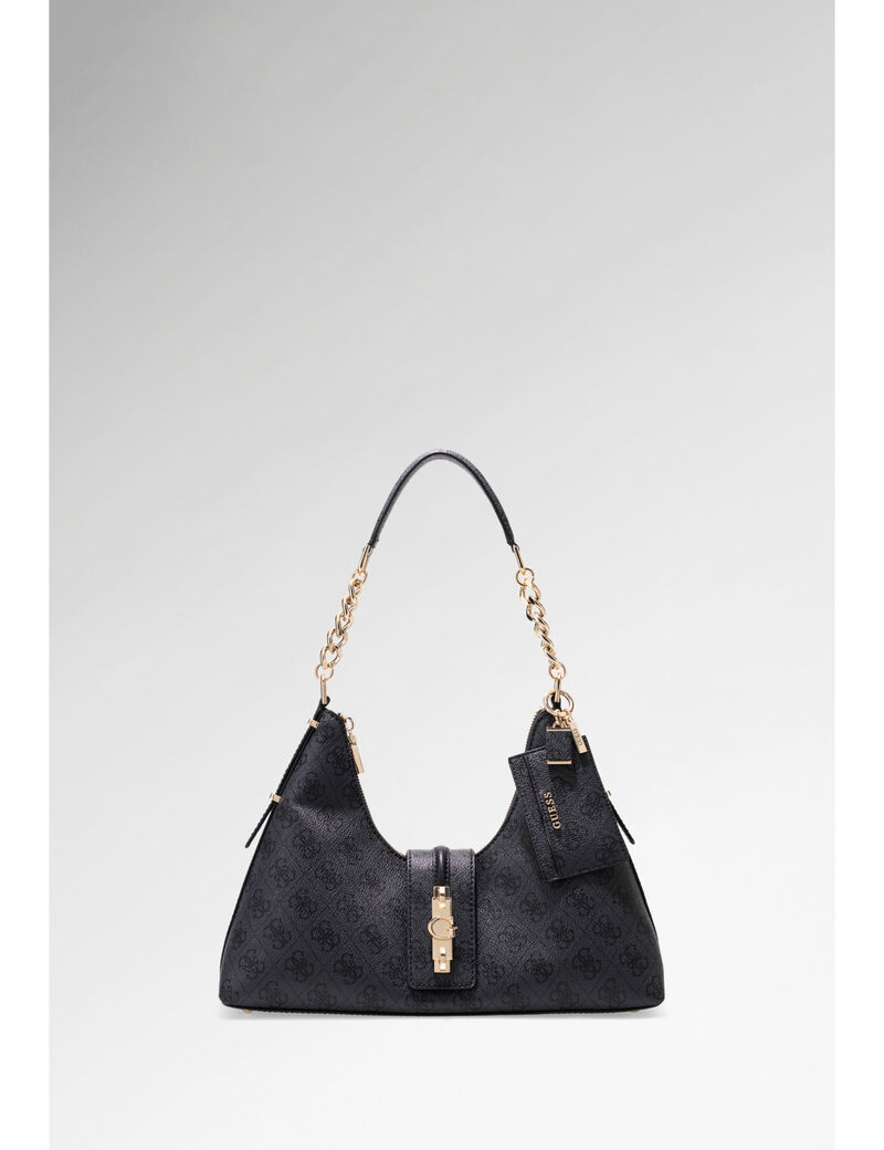 guess yvonne logo hobo bag