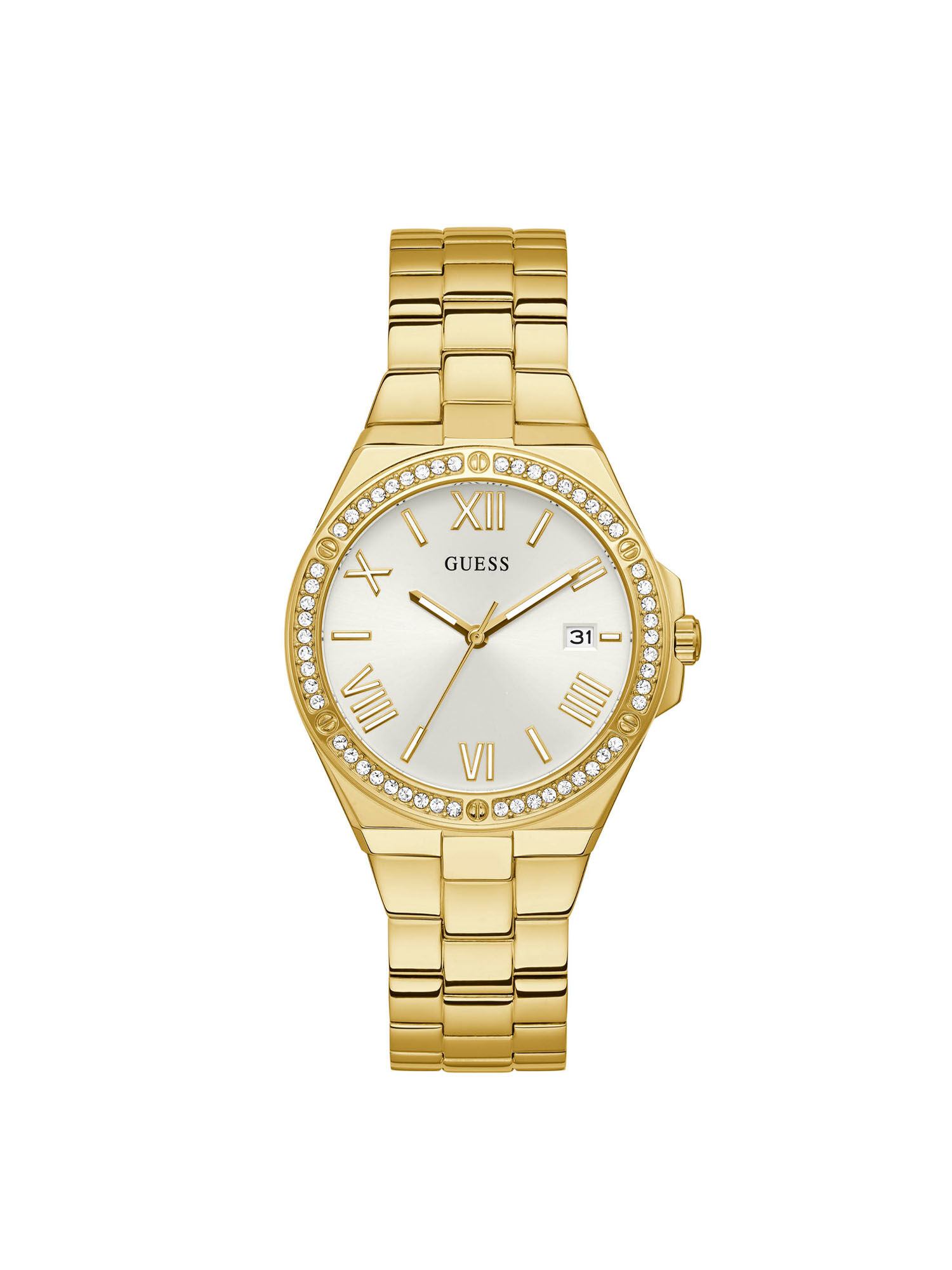 Gold plated guess watch store