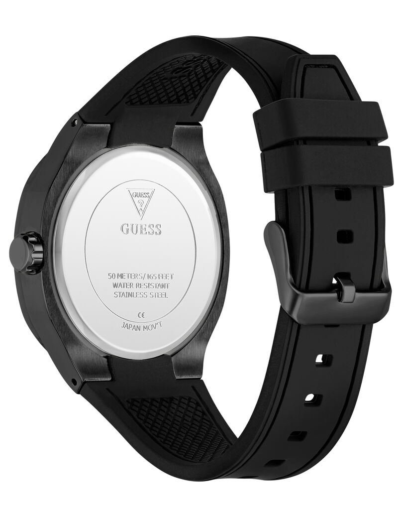 Mens Black/Gunmetal/Grey Square Analog Watch