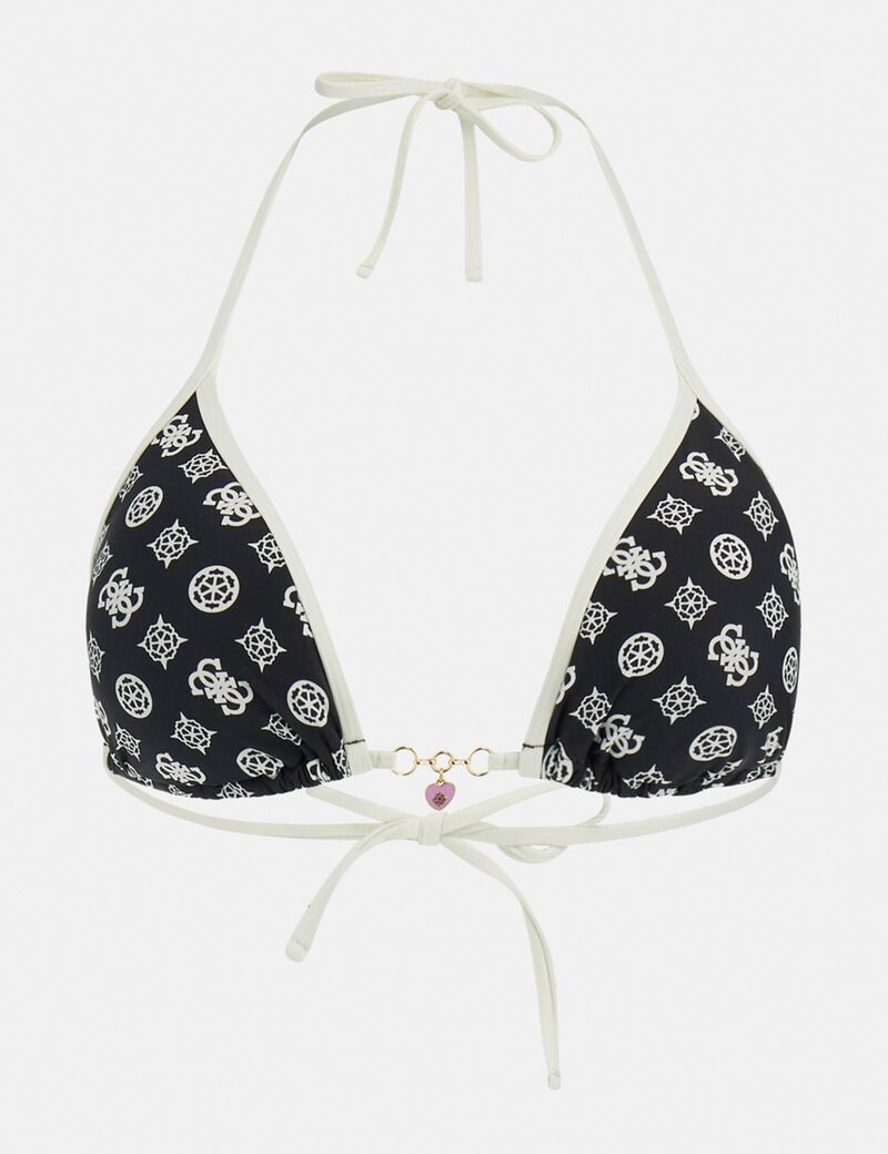 All over logo triangle bikini top