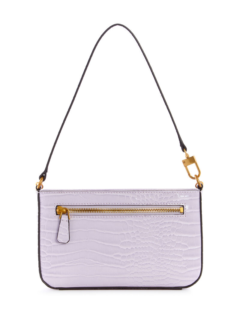 Katey Croc Mini Top Zip Shldr