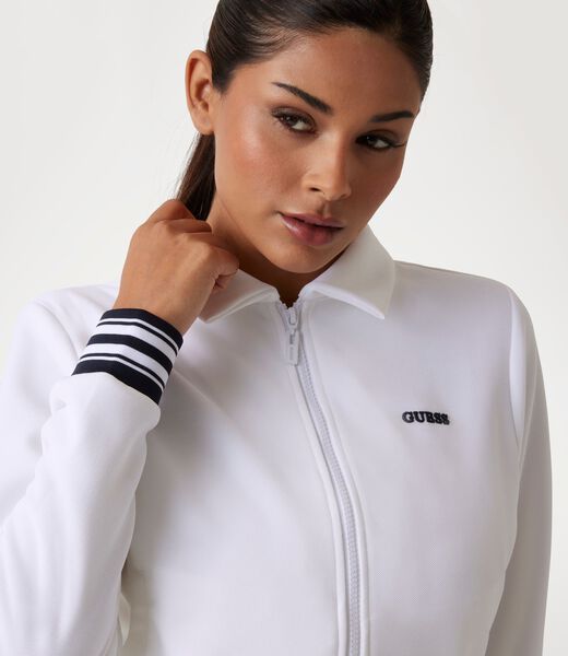 Zip-up logo sweatshirt