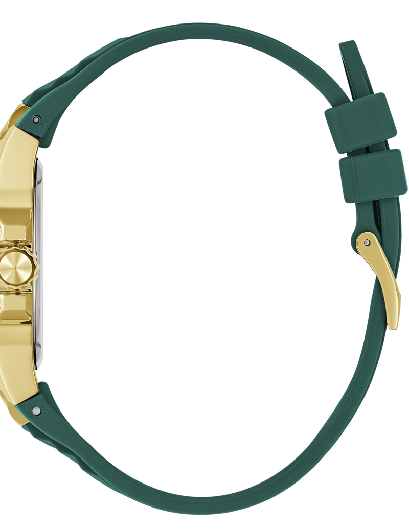 Ladies Green Gold Tone Multi-function Watch