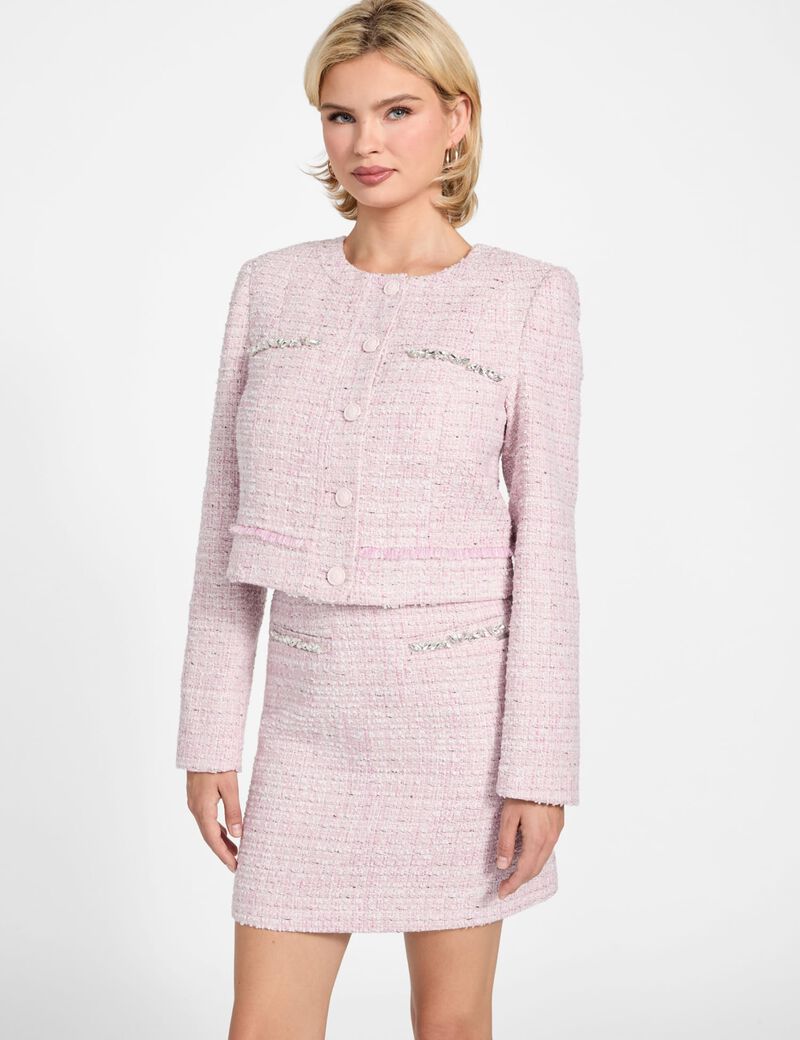 Wool-blend tweed jacket