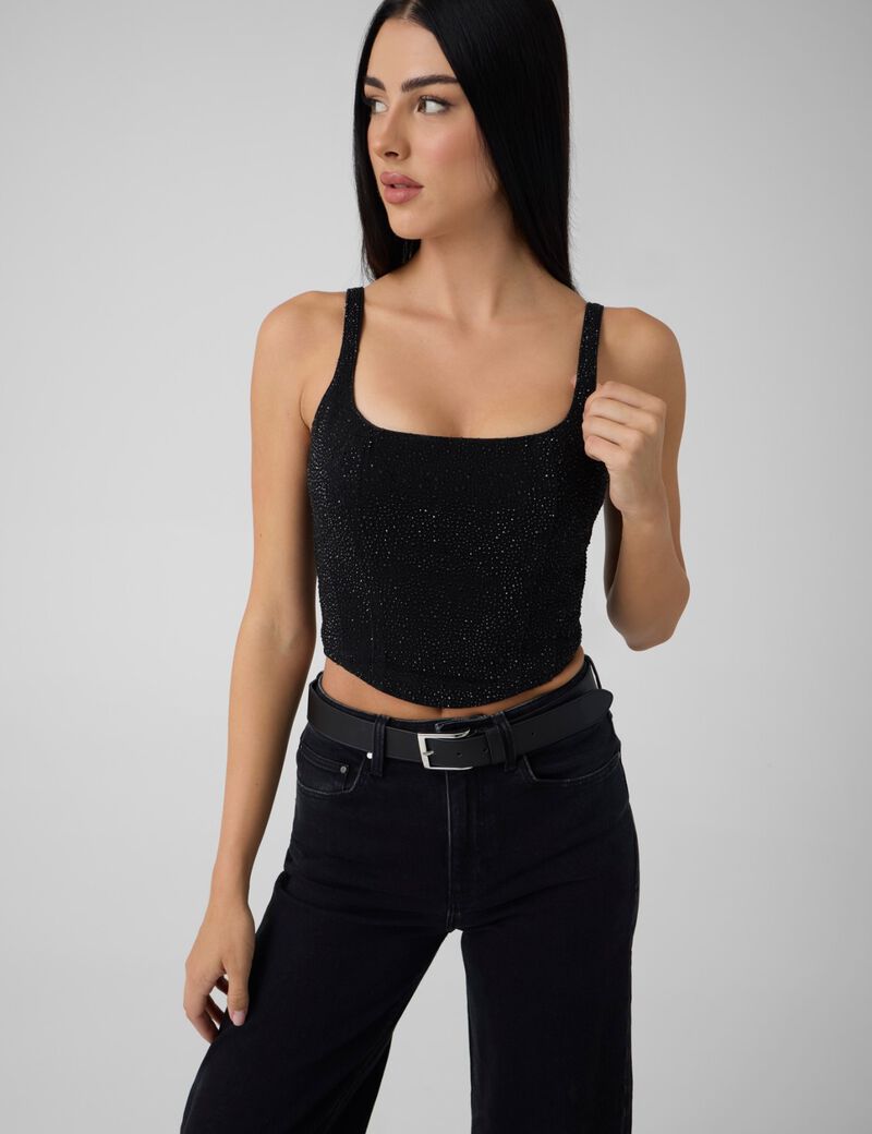 guess denim bustier