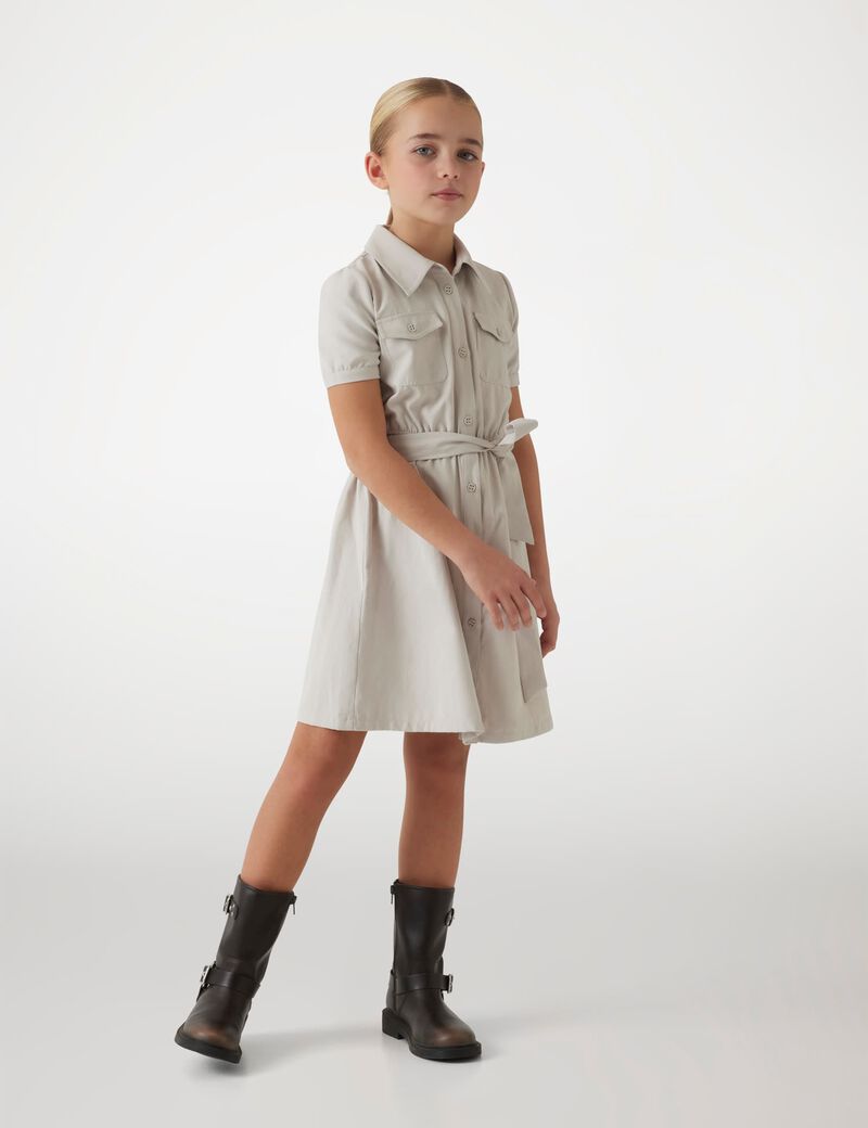Poplin midi dress