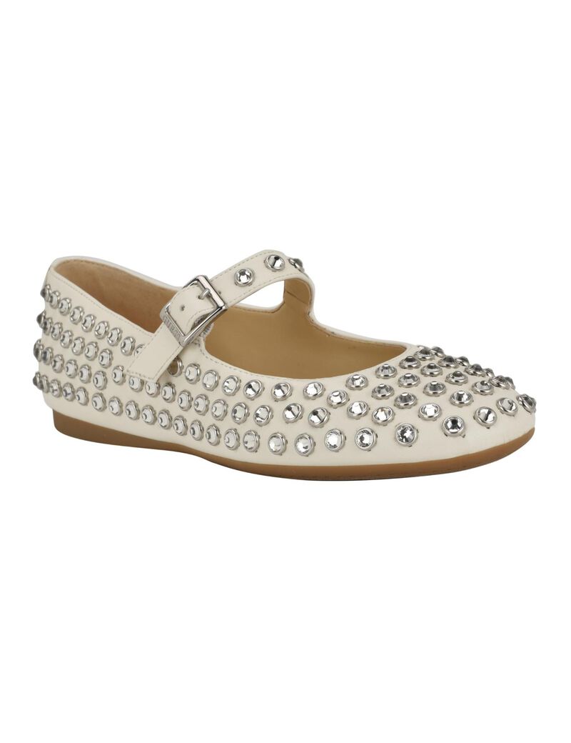 Embellished Mary Jane Ballet Flats