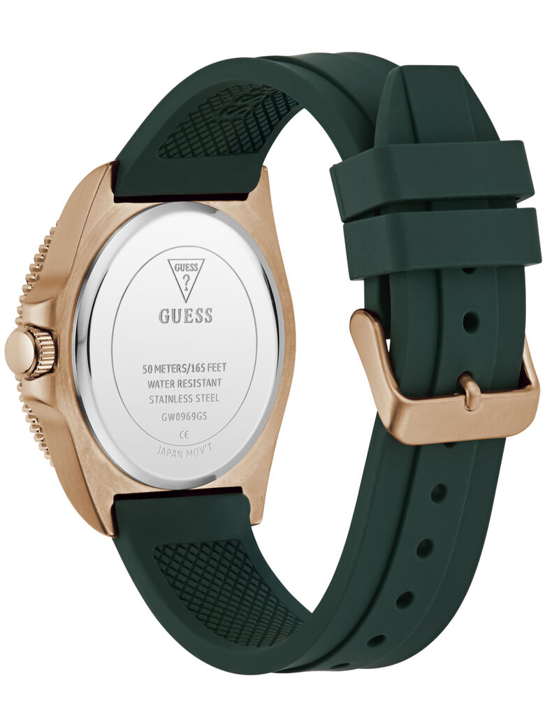 guess mens color round analog watch