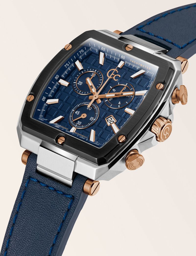 GC genuine leather chronograph watch